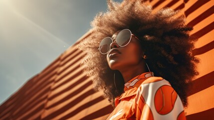 african american woman wearing sunglasses