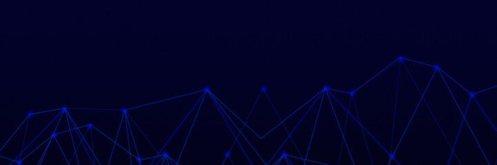 Blue Neural Network Abstract: Futuristic Technology Illustration