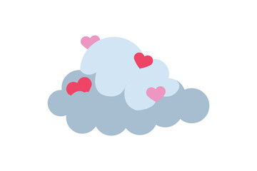 Love Cloud Happy Valentine Day Sticker