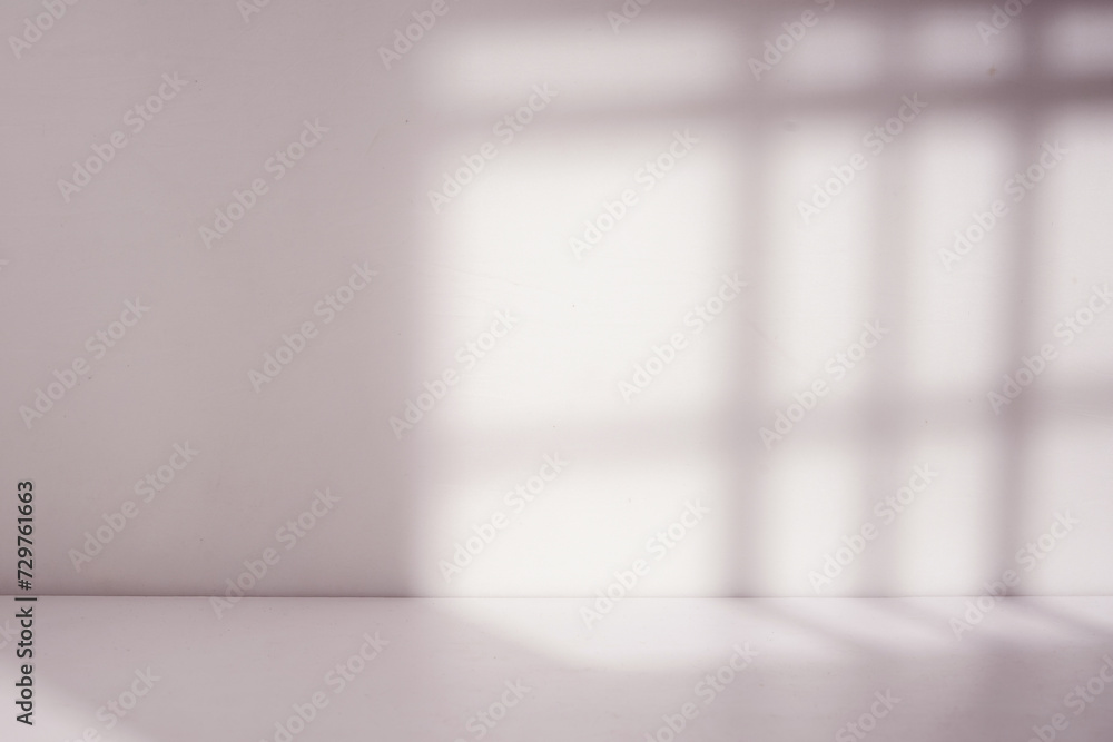 Poster empty room with window shadow