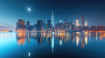 Fototapeta premium skyline Manhattan business zone, New York, USA.