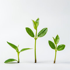 Growth Three Steps isolate on white background