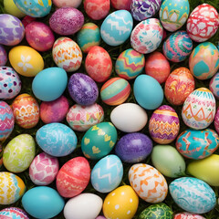 Fototapeta na wymiar Colorful easter eggs.