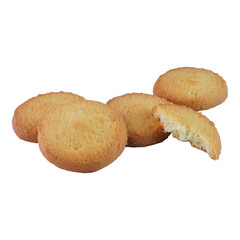 Butter cookies isolated transparent