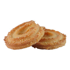 Butter cookies isolated transparent