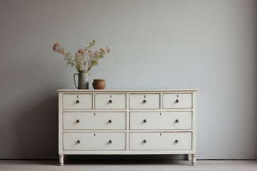 Style cabinet wood interior decorative vintage furniture home house wall wooden room white design