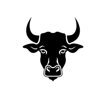Bull Snout Logo Monochrome Design Style