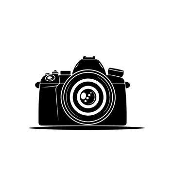 Camera Hd Lens Logo Monochrome Design Style