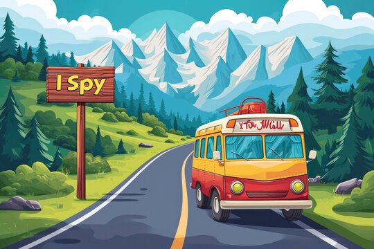Plan interactive road trip games like "I Spy" or a family trivia game
