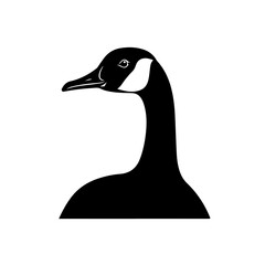 Canadian Goose Head Logo Monochrome Design Style