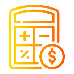calculator Line Gradient Icon