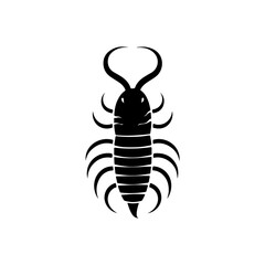 Centipede Logo Monochrome Design Style