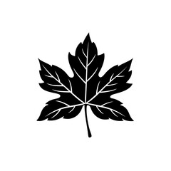 Chestnut Leaf Logo Monochrome Design Style