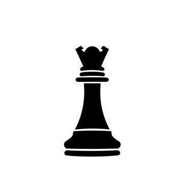 Chess Piece King Logo Monochrome Design Style