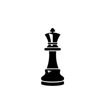 Chess Pieces Logo Monochrome Design Style