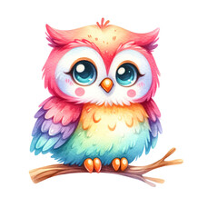 Naklejka premium Owl Cartton Style