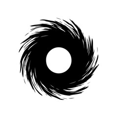 Circle Vortex Logo Monochrome Design Style