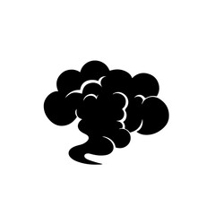 Cloud Of Smoke Logo Monochrome Design Style - obrazy, fototapety, plakaty
