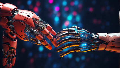 artificial intelligence robot hand hd