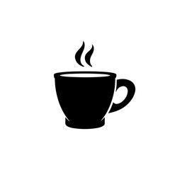 Coffee Mug Logo Monochrome Design Style