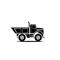 Construction Truck Logo Monochrome Design Style