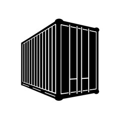 Container Logo Monochrome Design Style