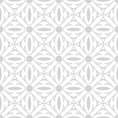 Geometric Flowers Vector Seamless Pattern