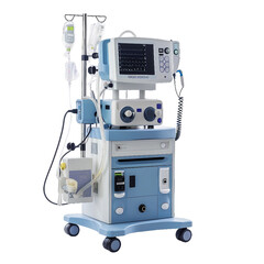 Anesthesia machine, transparent background, isolated image, generative AI