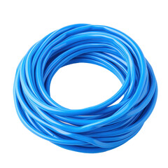 plastic blue electric cable on transparency background PNG