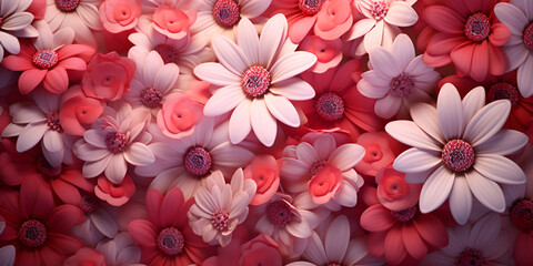 Beautiful Springtime floral nature motion background animation with gently moving pink and white cherry blossom flowers,  spring flowers for valentine day.