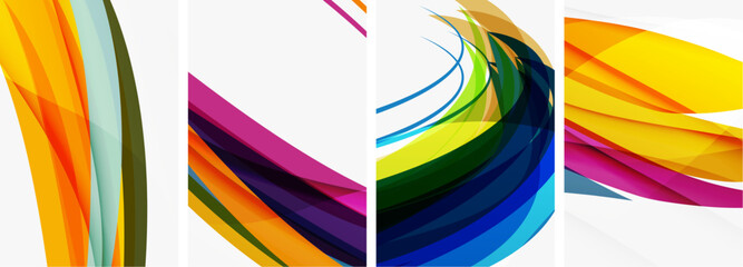 Abstract colorful wave posters for wallpaper, business card, cover, poster, banner, brochure, header, website