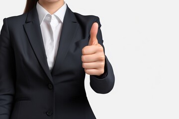 business woman thumbs up