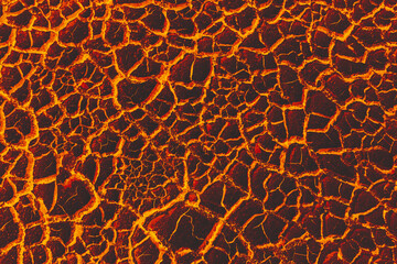 Lava ground background, Global warming. - 729777638