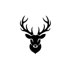 deer head Logo Monochrome Design Style
