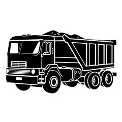 large dump truck Logo Monochrome Design Style