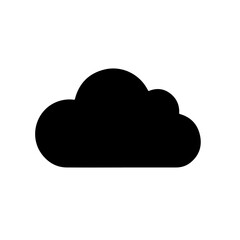 simple cloud shape Logo Monochrome Design Style
