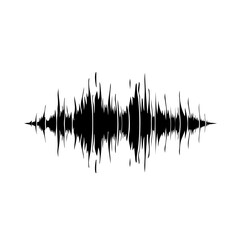 Sound Waves Logo Monochrome Design Style
