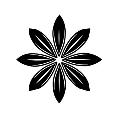 Star Anise Logo Monochrome Design Style