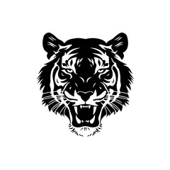 Tiger Tooth Logo Monochrome Design Style
