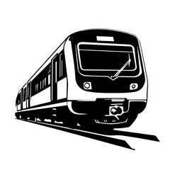 Train Logo Monochrome Design Style