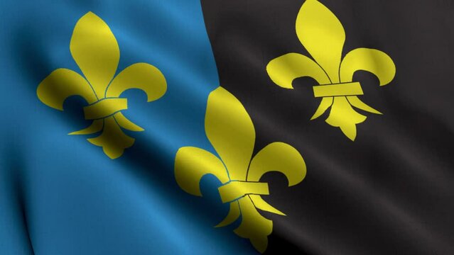 Monmouthshire City Flag. Waving Fabric Satin Texture Flag 3D Illustration. Real Texture Flag of the Monmouthshire the United Kingdom Banner Collection. High Detailed Flag Animation England, UK