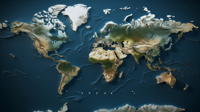 Realistic World Map Illustration