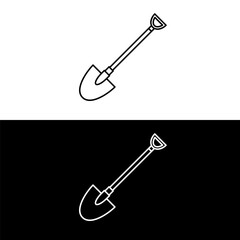 Shovel Icon. Gardening Vector Illustration. Construction Equipment Sign & Symbol