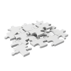 Jigsaw puzzle PNG Cutout, Generative AI