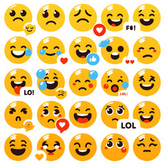 Big emoji collections Funny emoticons faces with facial expressions Full editable  iOS emoji generated by Ai