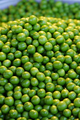 Peas bean macro shot,close-up,isolated on white background