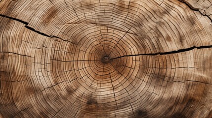 The surface of the cut of an old tree. The rough organic texture of the tree rings. Natural texture. - obrazy, fototapety, plakaty