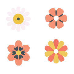 Beautiful and cute flower vector illustration