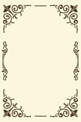 Cool hand-drawn vintage frame