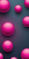 Spherical Shapes in Fuchsia and Gray